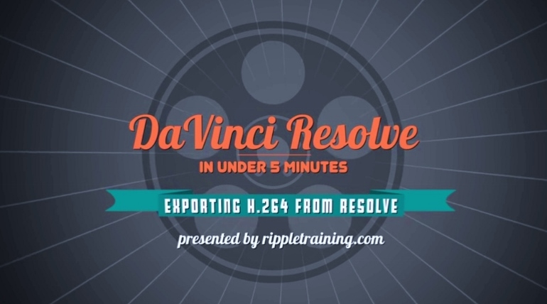 EXPORTER UN H264 DAVINCI RESOLVE 11 TUTORIAL