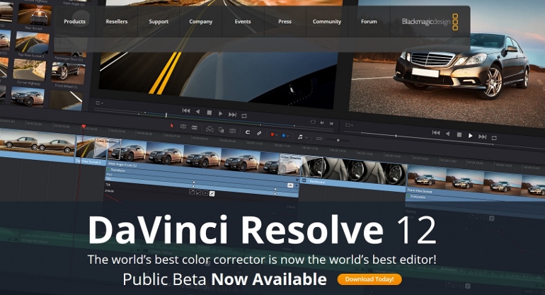 TELECHARGEMENT BETA DAVINCI RESOLVE 12 ETALONNEUR NUMERIQUE