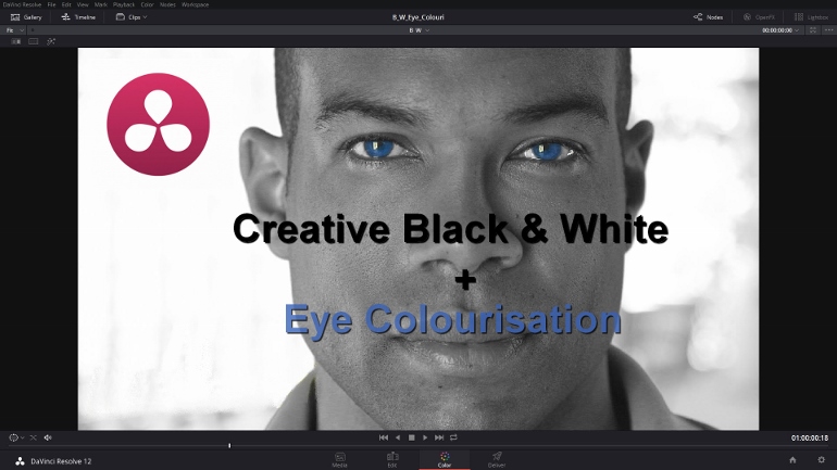 CREATIVE BLACK AND WHITE  ETALONNEUR NUMERIQUE Tutorial DAVINCI RESOLVE 12