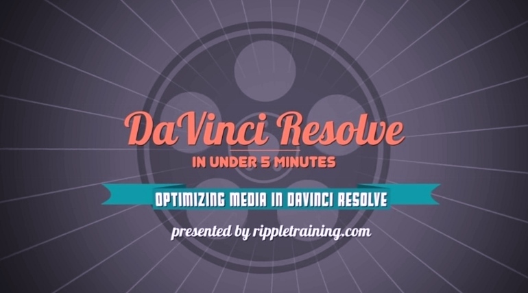 OPTIMIZE MEDIA IN DAVINCI RESOLVE 12 TUTORIAL