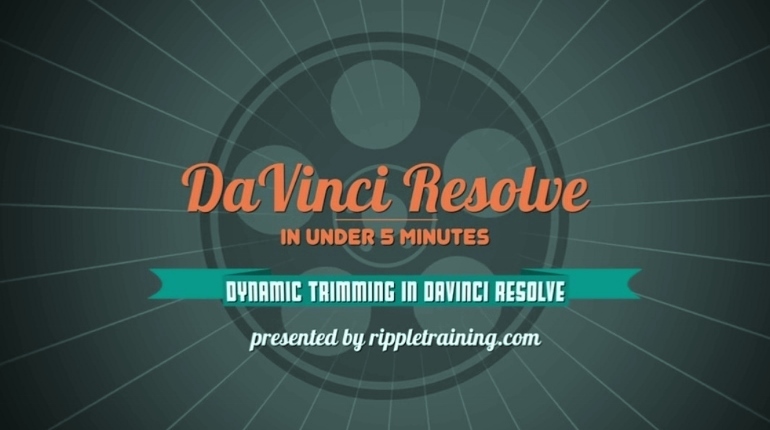 TRIMING DAVINCI RESOLVE 12 etalonneur numerique