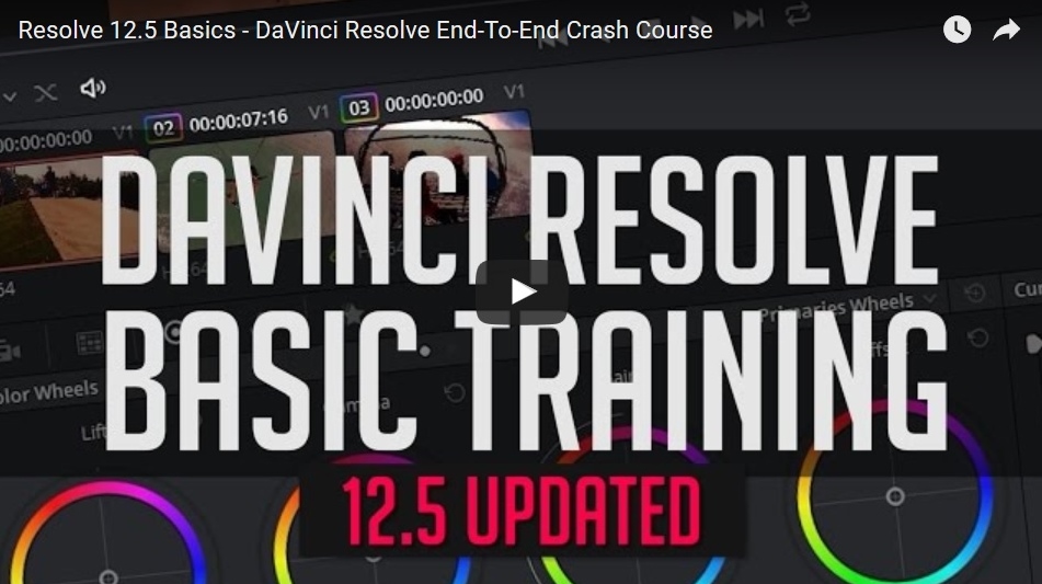 DAVINCI RESOLVE 12.5 BASIC TRAINING