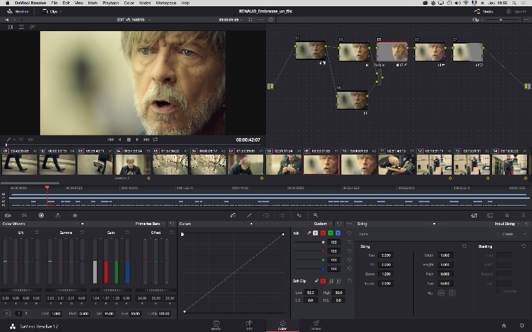 ETALONNAGE SOUS DAVINCI RESOLVE 12 du CLIP DE RENAUD