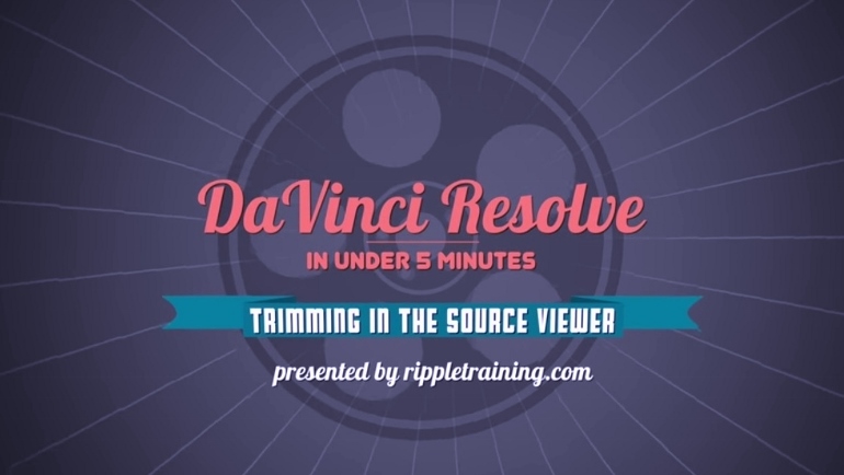 TUTORIAL DAVINCI RESOLVE 12.5 trimming source viewer