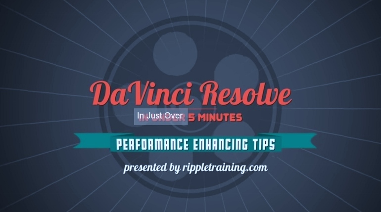 TUTORIAL AMELIORER LES PERFORMANCES DE DAVINCI RESOLVE 12.5